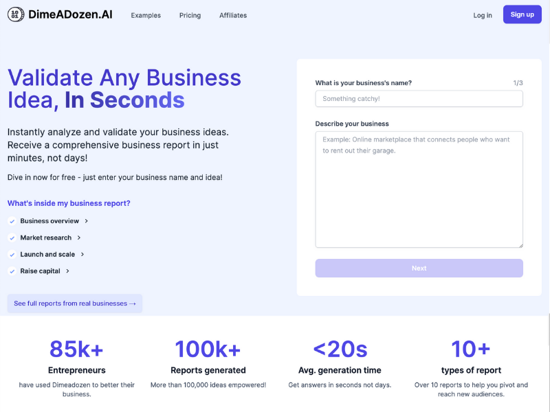 Dime A Dozen Review: An AI Tool for Validating Business Ideas 2 dimeadozen3