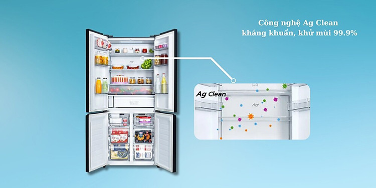 Tủ Lạnh Panasonic NR-X561GB-VN Inverter 510 lít  - Công nghệ Ag Clean kháng khuẩn, khử mùi hiệu quả