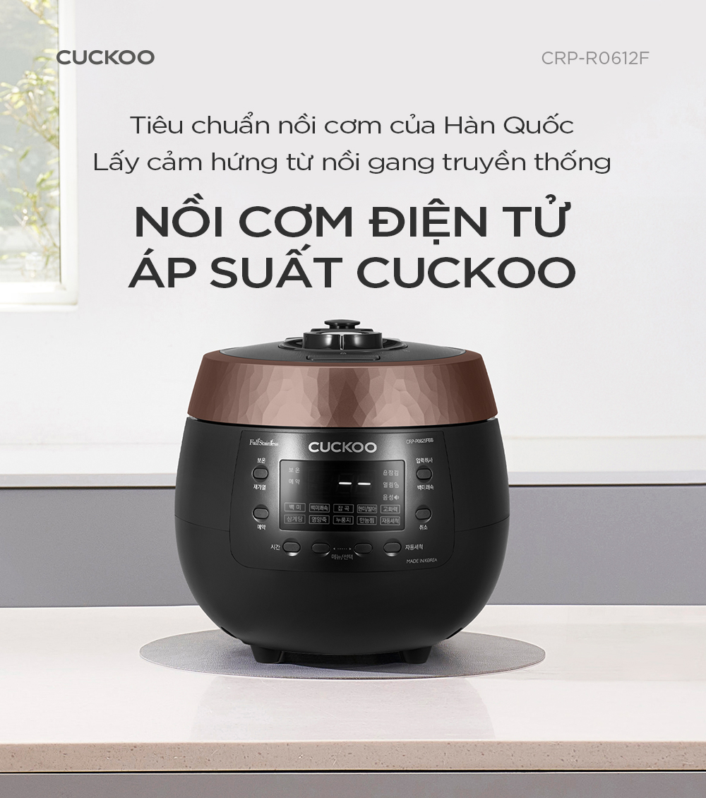 Nồi cơm điện áp suất Cuckoo 1.08 lít CRP-R0612F