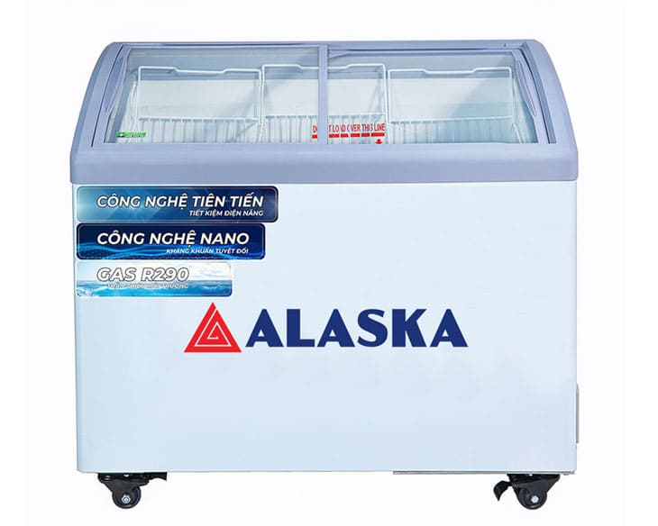 Tủ Đông Kính Cong Alaska 300 Lít KC-210