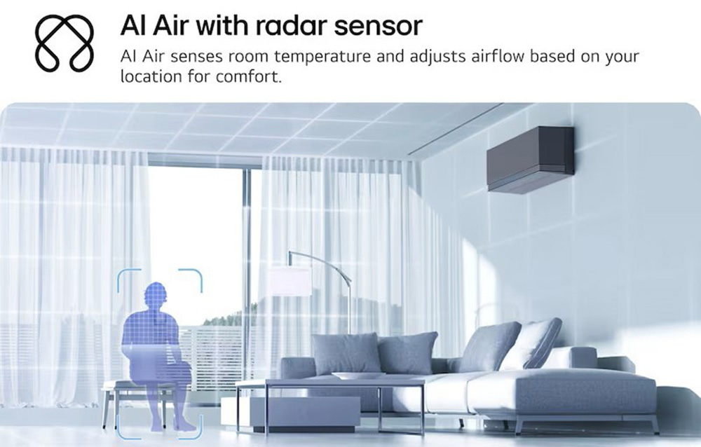 AI Air trên máy lạnh LG IAC18B1 mang đến trải nghiệm làm mát thông minh