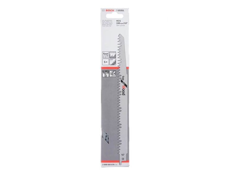 Bộ 5 lưỡi cưa kiếm cắt gỗ tươi Bosch S1531L 2608650676