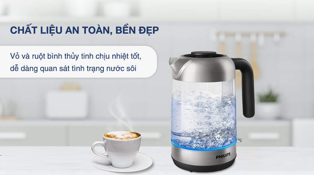 Bình đun siêu tốc Philips 1.7 lít HD9339/80