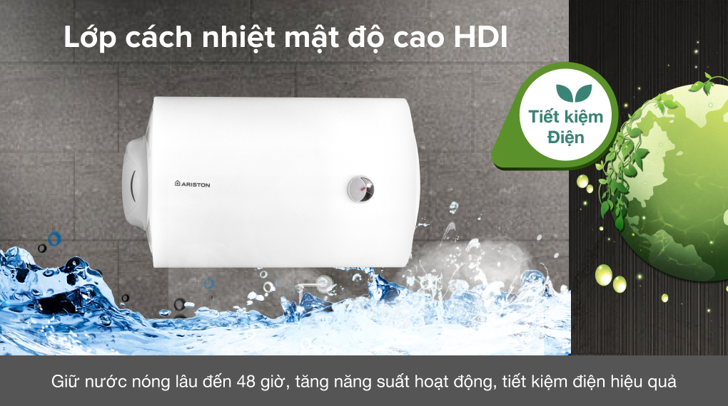 Máy nước nóng gián tiếp 50 lít Ariston Pro R 50 SH 2.5 FE - Lớp cách nhiệt HDI Máy nước nóng gián tiếp 50 lít Ariston Pro R 50 SH 2.5 FE - Lớp cách nhiệt HDI