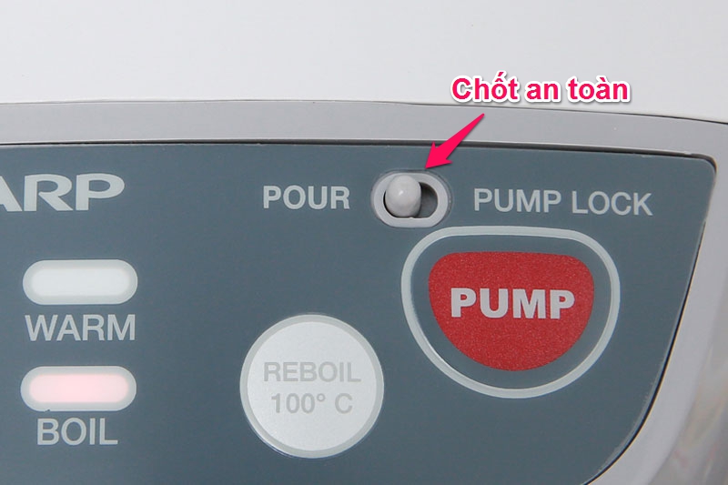 Trang bị chốt an toàn - Bình thủy điện Sharp KP-Y32PV-CU 3 lít