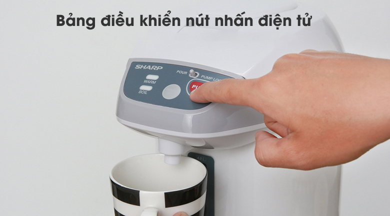 Bảng điều khiển - Bình thủy điện Sharp KP-Y40PV-CU 4 lít Bảng điều khiển - Bình thủy điện Sharp KP-Y40PV-CU 4 lít