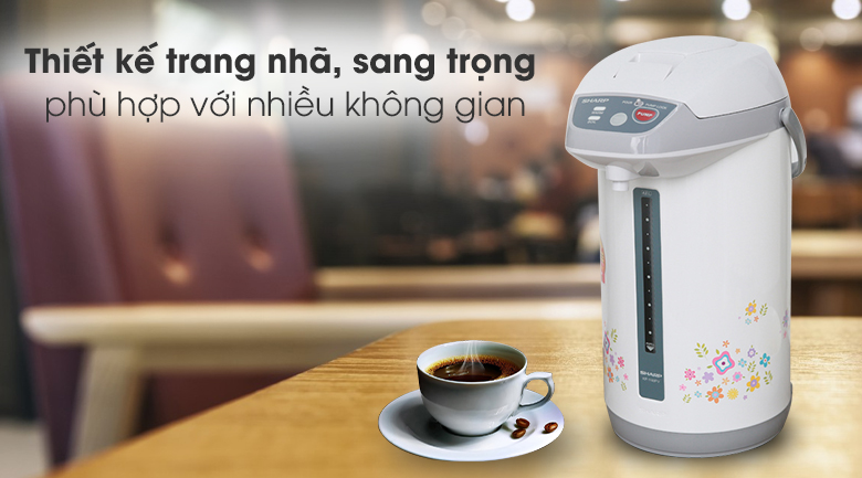 Thiết kế Bình thủy điện Sharp KP-Y40PV-CU 4 lít Thiết kế Bình thủy điện Sharp KP-Y40PV-CU 4 lít