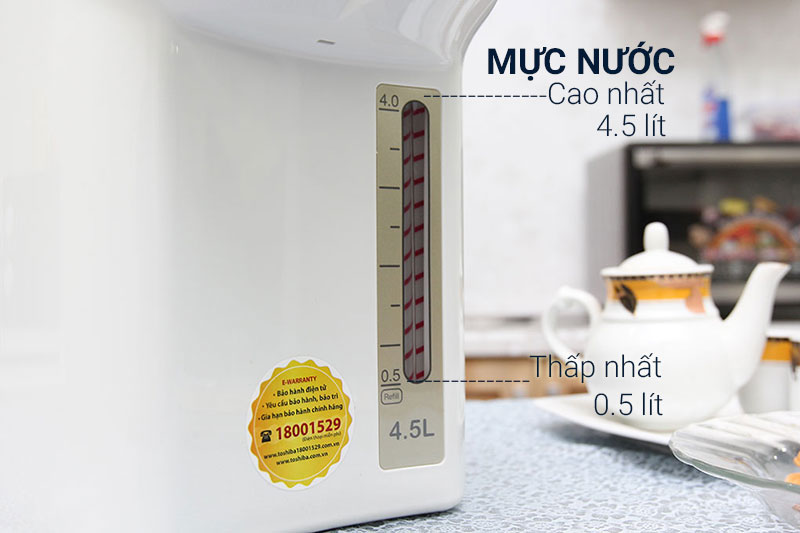 Bình thủy điện Toshiba PLK-45SF(WT)VN 4.5 lít Bình thủy điện Toshiba PLK-45SF(WT)VN 4.5 lít