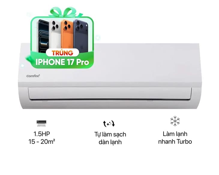 Máy lạnh Comfee 1.5 HP CFS-13FWFF-V