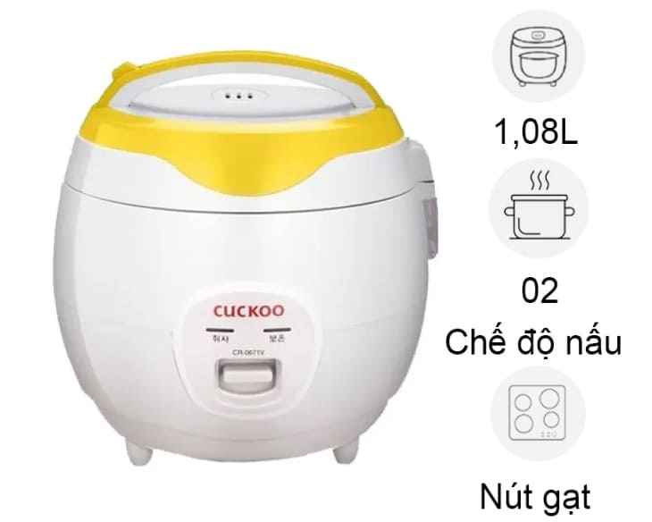 Nồi cơm điện nắp gài Cuckoo 1.08 lít CR-0671/YWVNCV