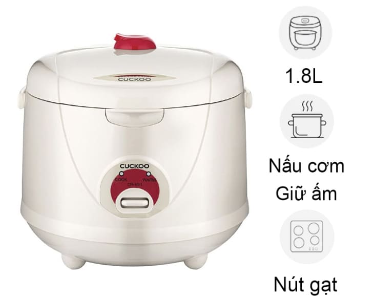 Nồi cơm điện nắp gài Cuckoo 1.8 lít CR-1021/WHVNCV