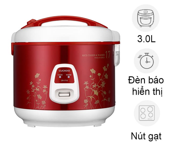 Nồi cơm điện nắp gài Cuckoo 3 lít CR-1713