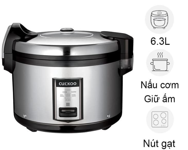 Nồi cơm điện nắp gài Cuckoo 6.3 lít CR-3521/BKSTVNCV