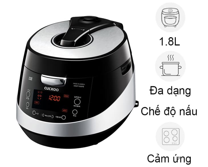 Nồi cơm cao tần Cuckoo 1.8 lít CRP-HNXF1020FB