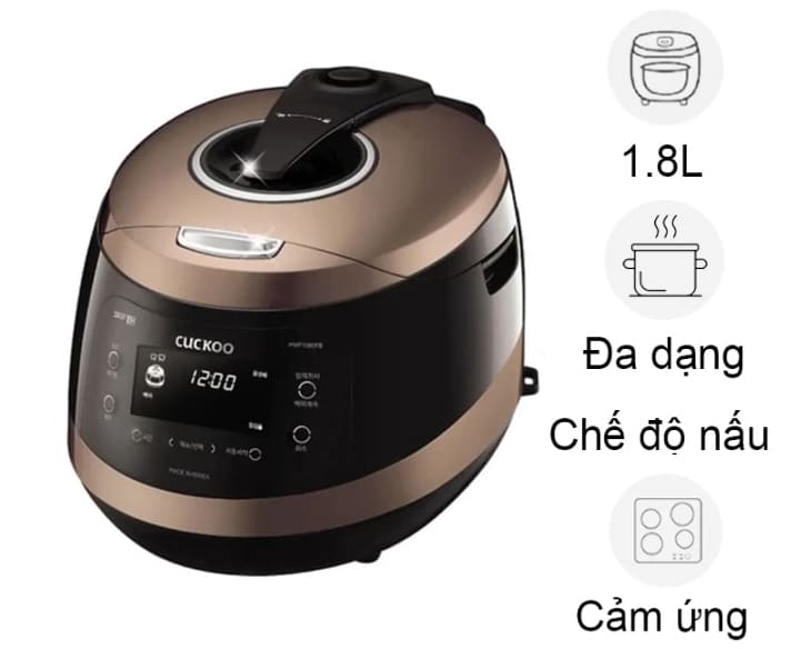 Nồi cơm áp suất cao tần Cuckoo 1.8 lít CRP-HWF1000F