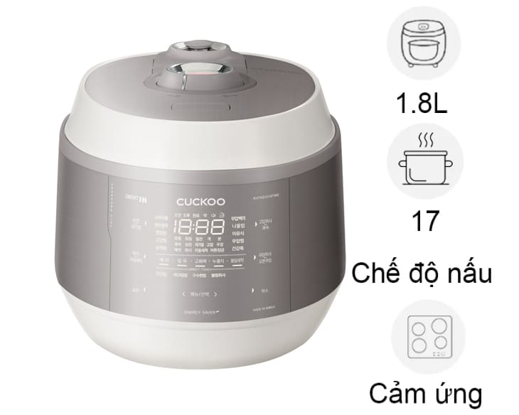 Nồi cơm áp suất cao tần Cuckoo CRP-KHTAS1010FWM
