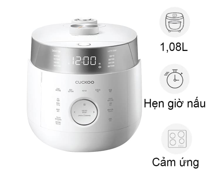 Nồi cơm áp suất cao tần Cuckoo CRP-LHTR0609F/WH