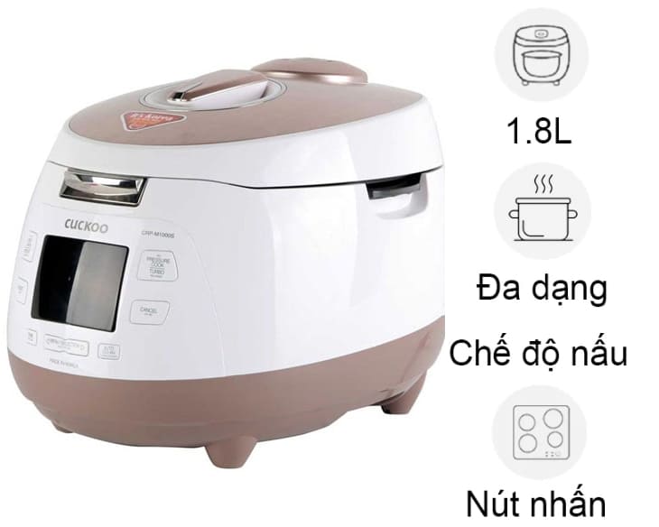 Nồi cơm áp suất Cuckoo 1.8 lít CRP-M1000S/P2PGVNCV