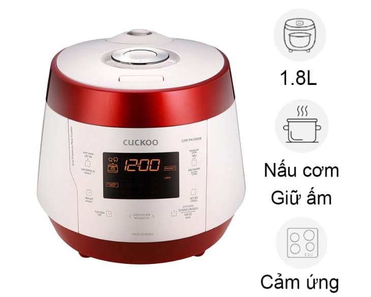 Nồi cơm áp suất Cuckoo 1.8 lít CRP-PK1000S/P2RDVNCV