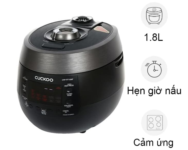 Nồi cơm áp suất Cuckoo 1.8 lít CRP-RT1008F/BKTSVNCV