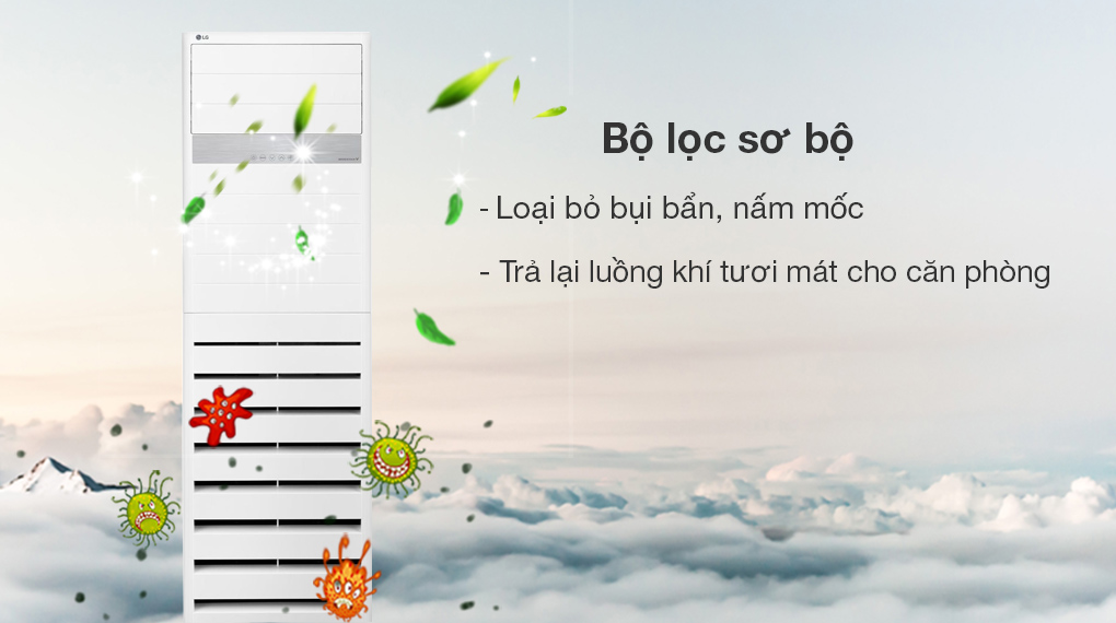 Điều hòa tủ đứng LG Inverter 30000 BTU ZPNQ30GR5E0 - Bộ lọc sơ bộ mang lại bầu không khí trong lành cho căn phòng Điều hòa tủ đứng LG Inverter 30000 BTU ZPNQ30GR5E0 - Bộ lọc sơ bộ mang lại bầu không khí trong lành cho căn phòng