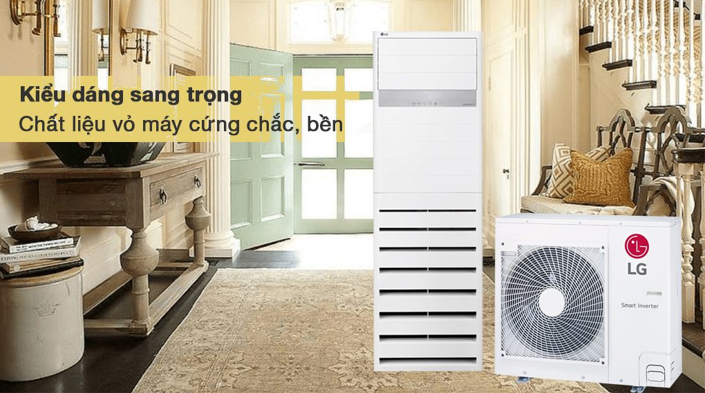 Điều hòa tủ đứng LG Inverter 30000 BTU ZPNQ30GR5E0 - Thiết kế sang trọng, chất liệu vỏ máy cao cấp, bền Máy lạnh tủ đứng LG Inverter 3Hp ZPNQ30GR5E0/ZUAC1-1PHA