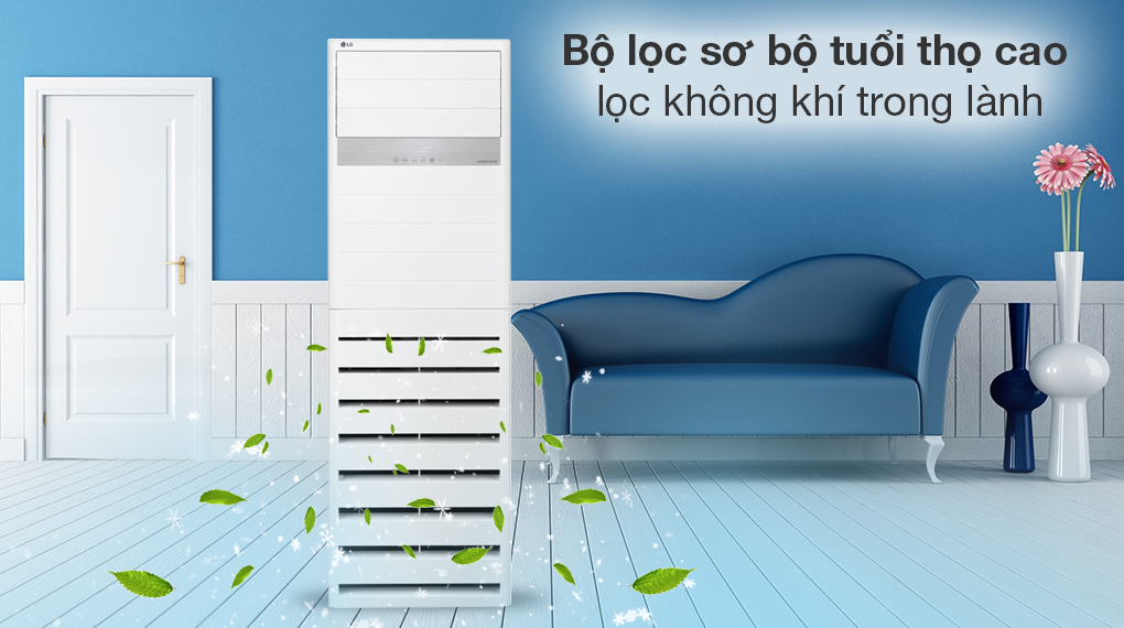 Máy lạnh tủ đứng LG Inverter 4 HP ZPNQ36GR5A0 - Khả năng lọc không khí Máy lạnh tủ đứng LG Inverter 4 HP ZPNQ36GR5A0 - Khả năng lọc không khí