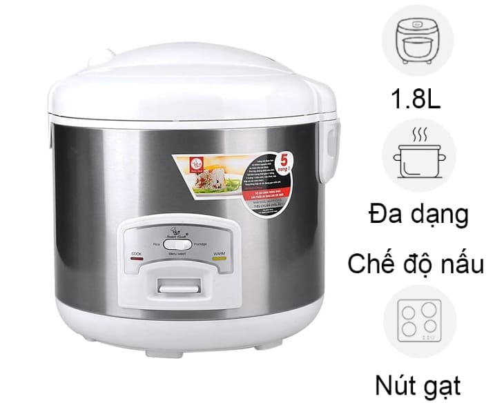 Nồi cơm điện nắp gài Smart Cook 1.8 Lít EL-7167