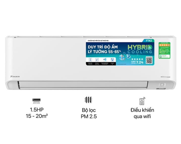 Máy lạnh Daikin Inverter 1.5 HP FTKZ35VVMV