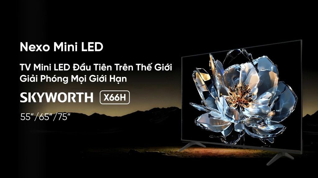 Google Tivi QD-Mini LED Skyworth 4K 65 Inch 65X66H