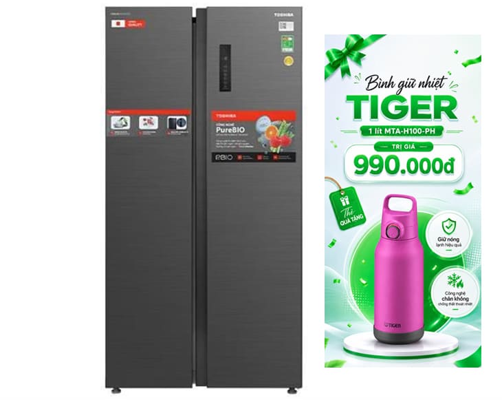 Tủ lạnh Toshiba Inverter 555 Lít GR-RS696WI-PMV(60)-AG