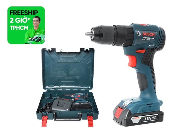 Máy khoan vặn vít pin Bosch GSB 185-LI (1 pin)