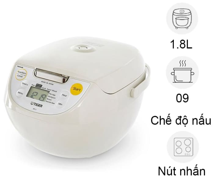 Nồi cơm điện tử Tiger 1.8 lít JBV-S18W