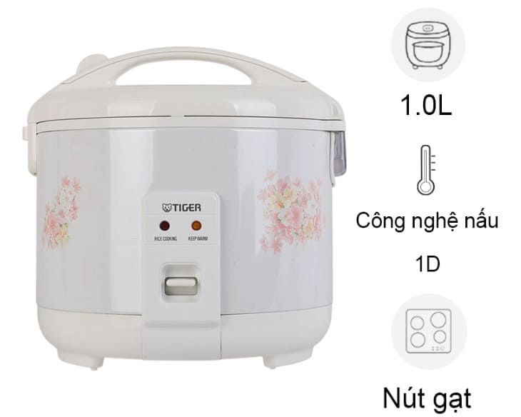 Nồi cơm điện nắp gài Tiger 1 lít JNP-1000-FL