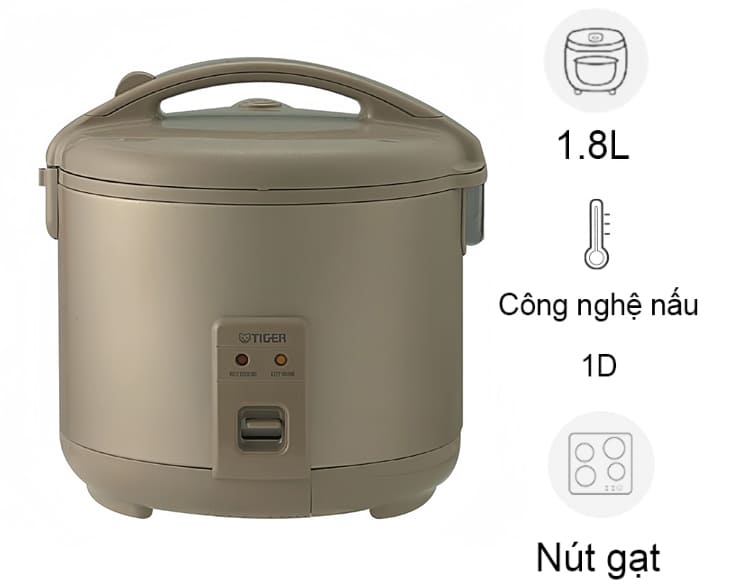 Nồi cơm điện nắp gài Tiger 1.8 lít JNP-1800-TN