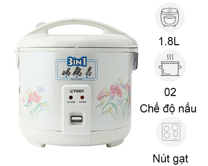 Nồi cơm điện nắp gài Tiger 1.8 lít JNP-1803-FF