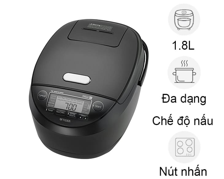 Nồi cơm cao tần áp suất Tiger 1.8 lít JPM-H18V