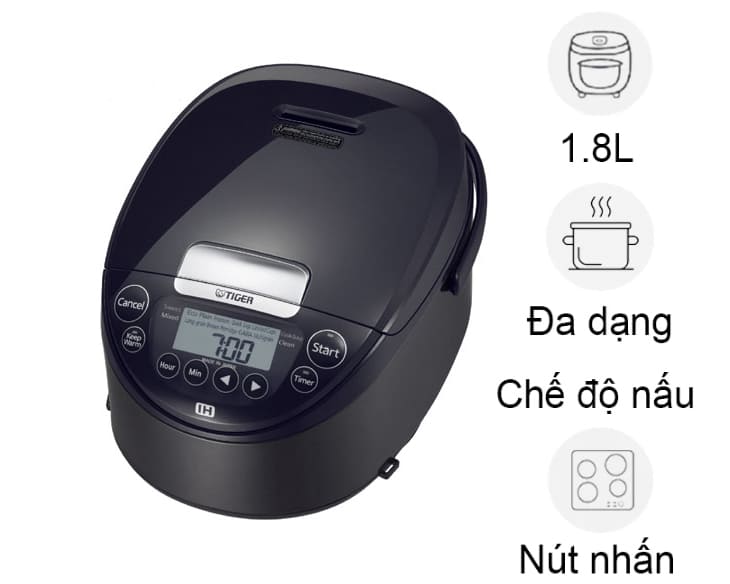 Nồi cơm điện cao tần Tiger 1.8 lít JPW-H18V-KV