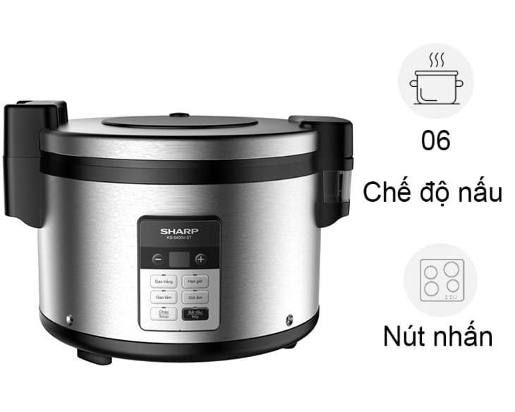 Nồi cơm điện tử Sharp 5.4 lít KS-5400V-ST