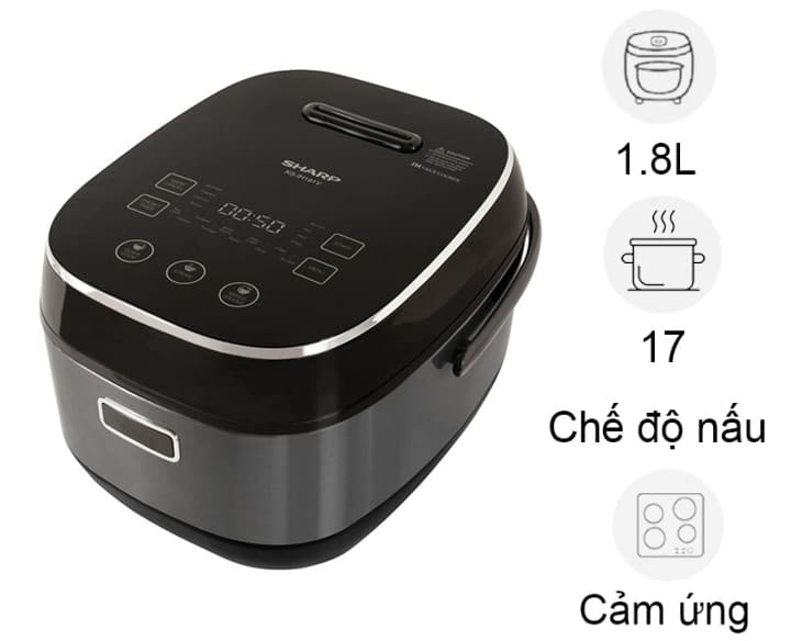 Nồi cơm cao tần Sharp 1.8 lít KS-IH191V-BK