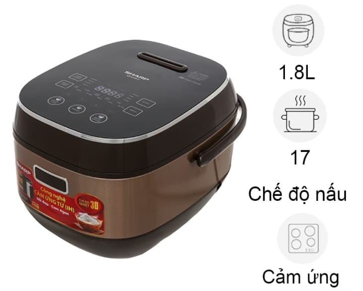 Nồi cơm cao tần Sharp 1.8 lít KS-IH191V-GL