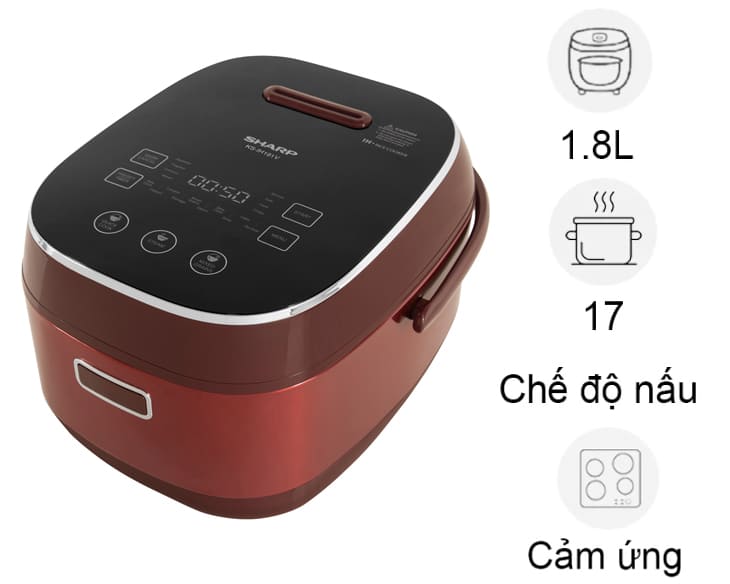 Nồi cơm cao tần Sharp KS-IH191V-RD 1.8 lít