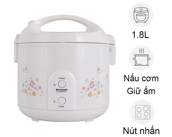 Nồi cơm điện Sharp 1.8 lít KS-NR191STV “CU”