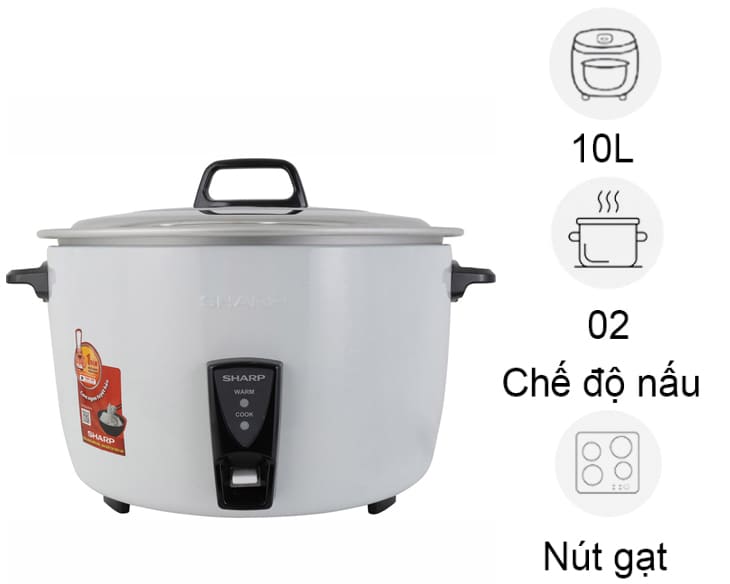 Nồi cơm nắp rời Sharp 10 lít KSH-D1010V