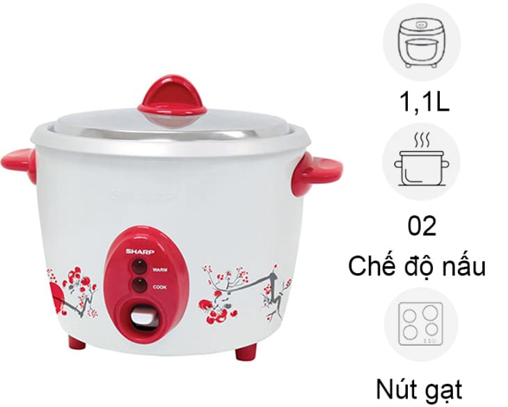 Nồi cơm điện Sharp 1.1 lít KSH-D11V