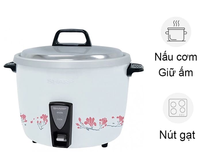 Nồi cơm điện nắp rời Sharp 3.8 lít KSH-D44V