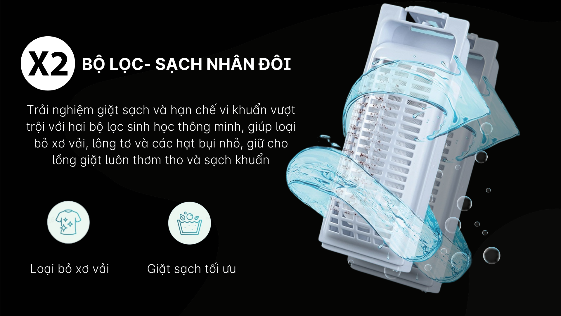 Bộ lọc xơ vải (đen)