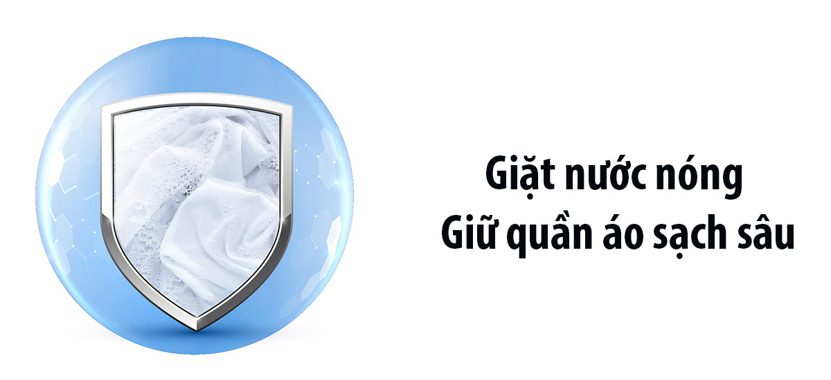 Giặt nước nóng giữ quần áo sạch sâu