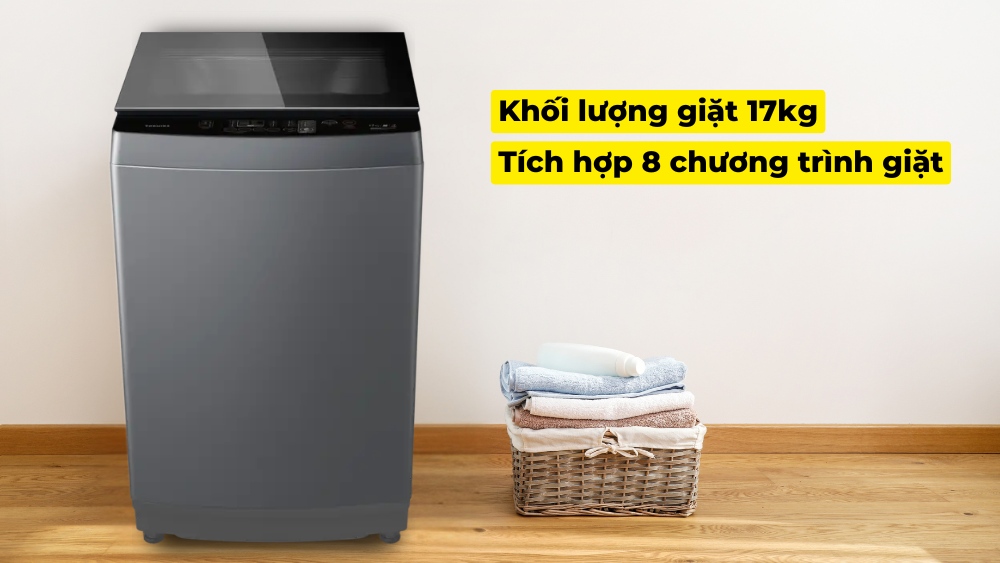 may-giat-toshiba-inverter-17-kg-aw-dun1800mvsg-88144-1 Máy sở hữu khối lượng giặt lớn lên đến 17kg