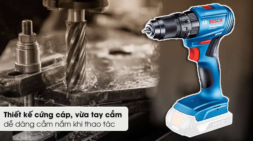 Máy khoan vặn vít pin Bosch GSR 185-LI (SOLO) - Thiết kế Máy khoan vặn vít pin Bosch GSR 185-LI (Solo)